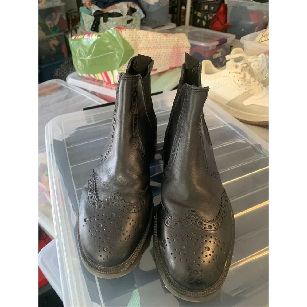 Frank James Brogue Leather Upper Dealer Boots